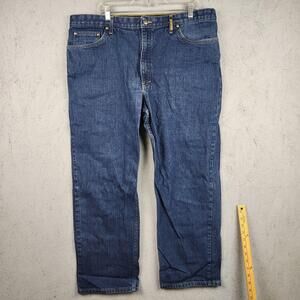 Beretta Jeans Mens 42x30 Blue Denim Made In USA Stretch Straight Leg Fit Classic
